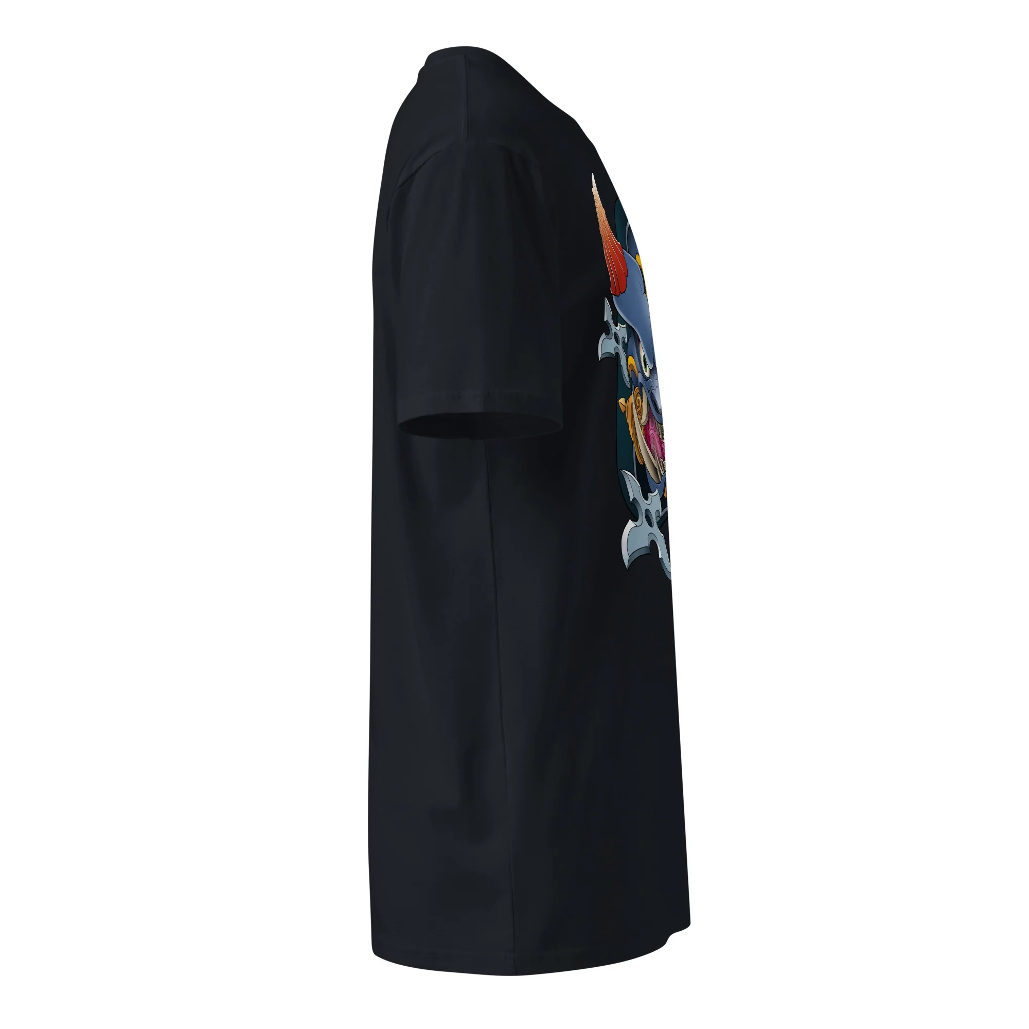 Ninja Master Bomber Premium Shirt - Front & Shoulder Print (Unisex) - Image 12