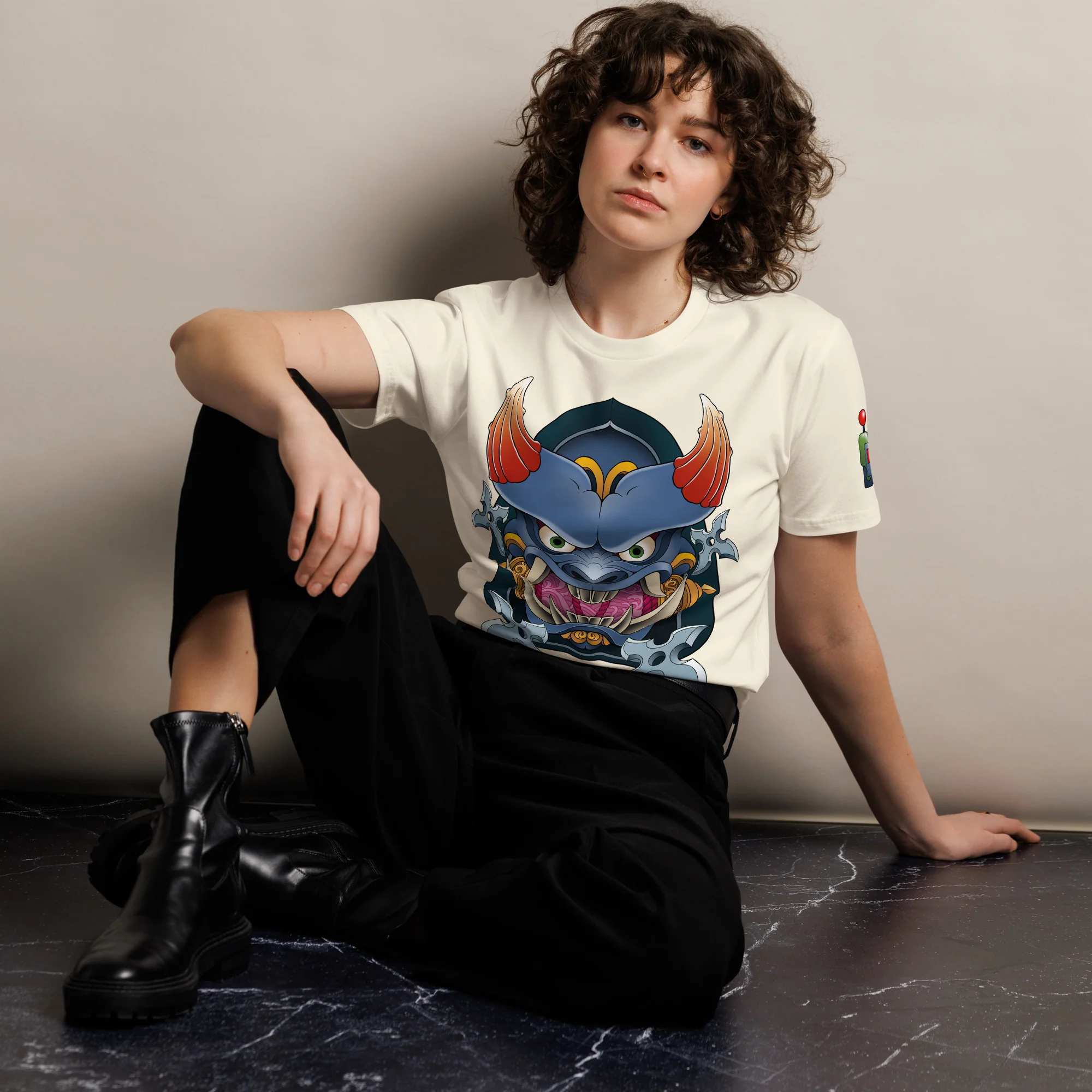 Ninja Master Bomber Premium Shirt - Front & Shoulder Print (Unisex) - Image 3