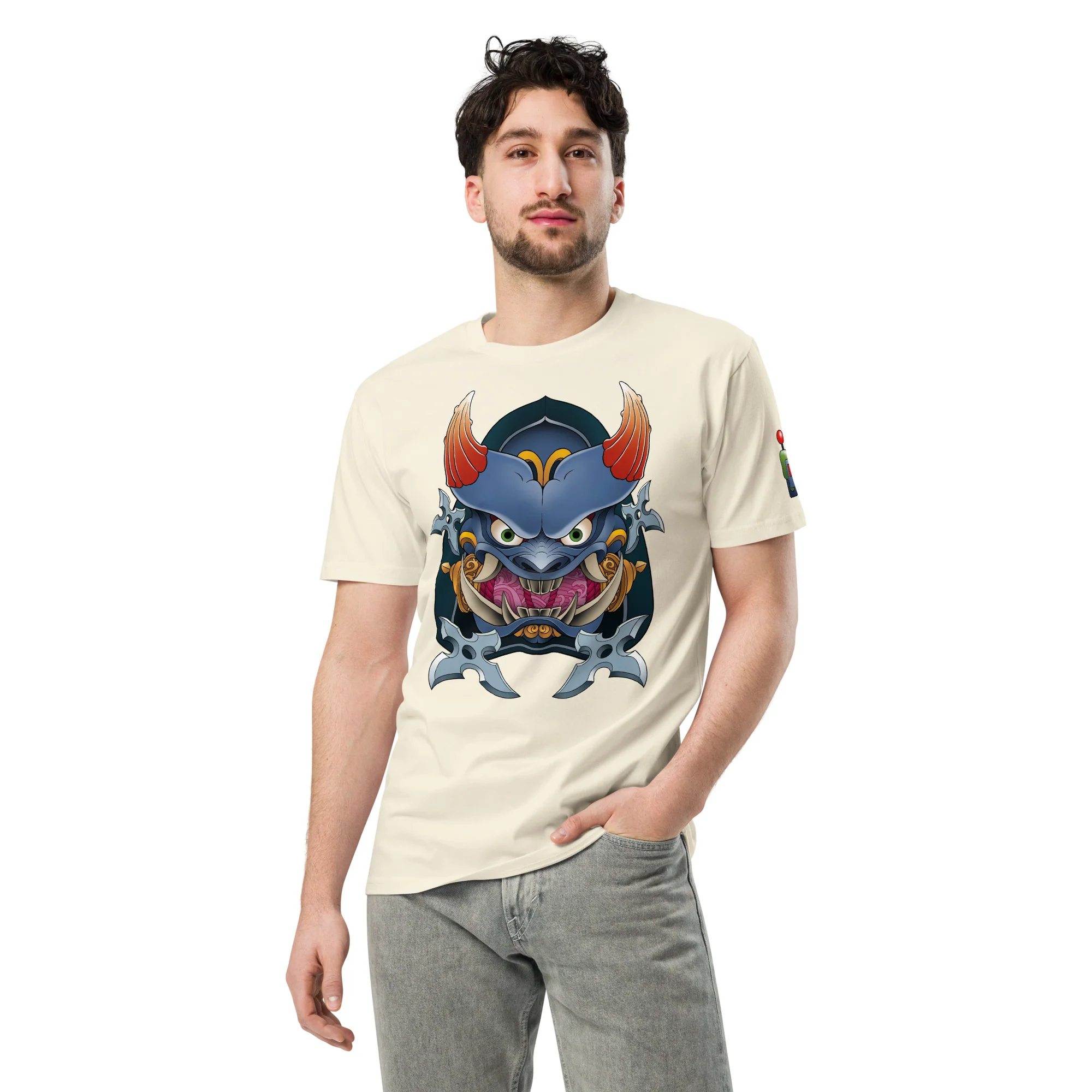 Ninja Master Bomber Premium Shirt - Front & Shoulder Print (Unisex) - Image 4