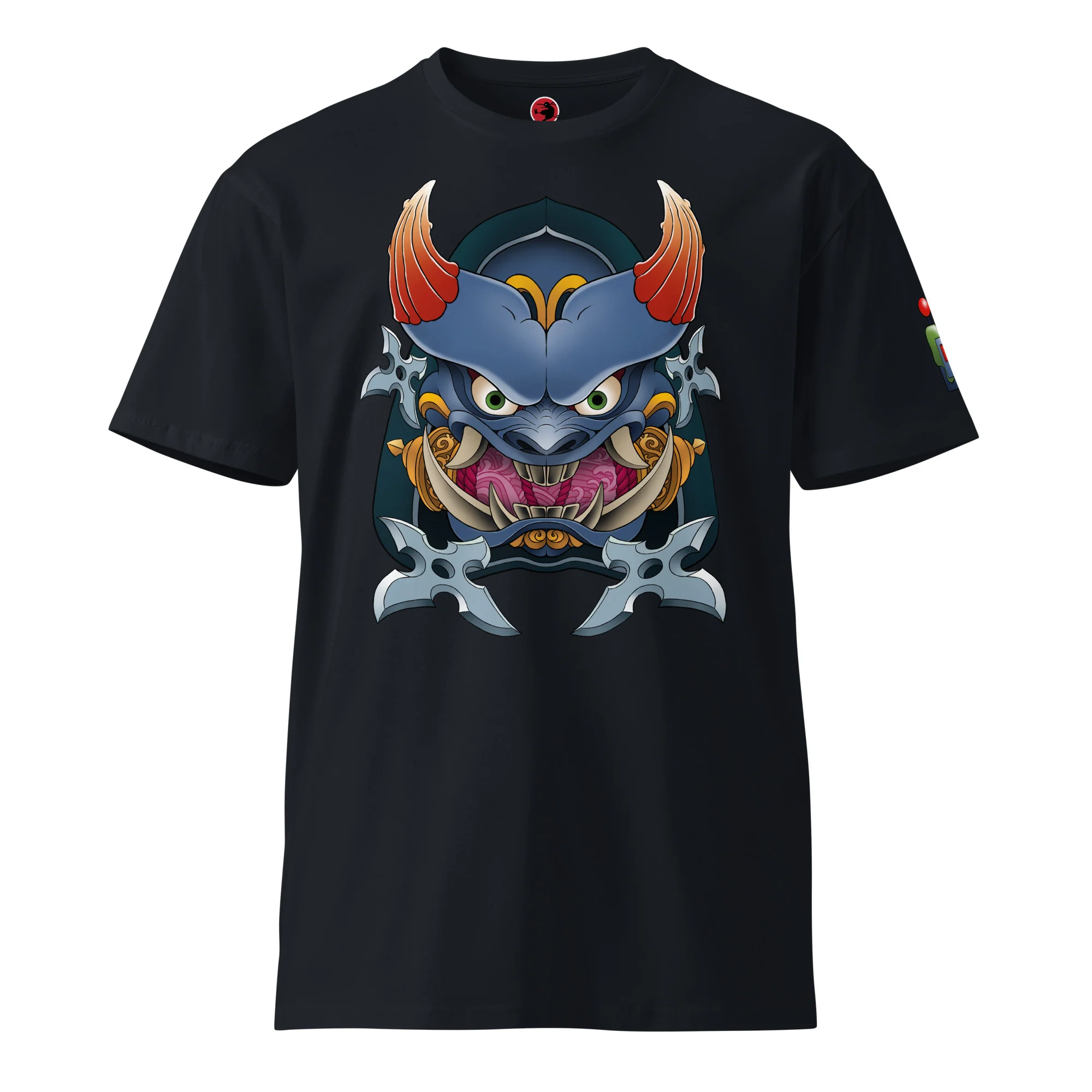 Ninja Master Bomber Premium Shirt - Front & Shoulder Print (Unisex) - Image 9