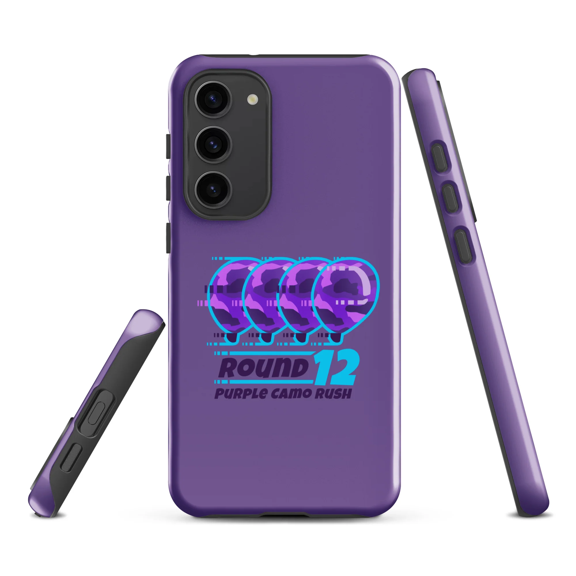 Purple Camo Rush Samsung® Case (Tough) - Image 32