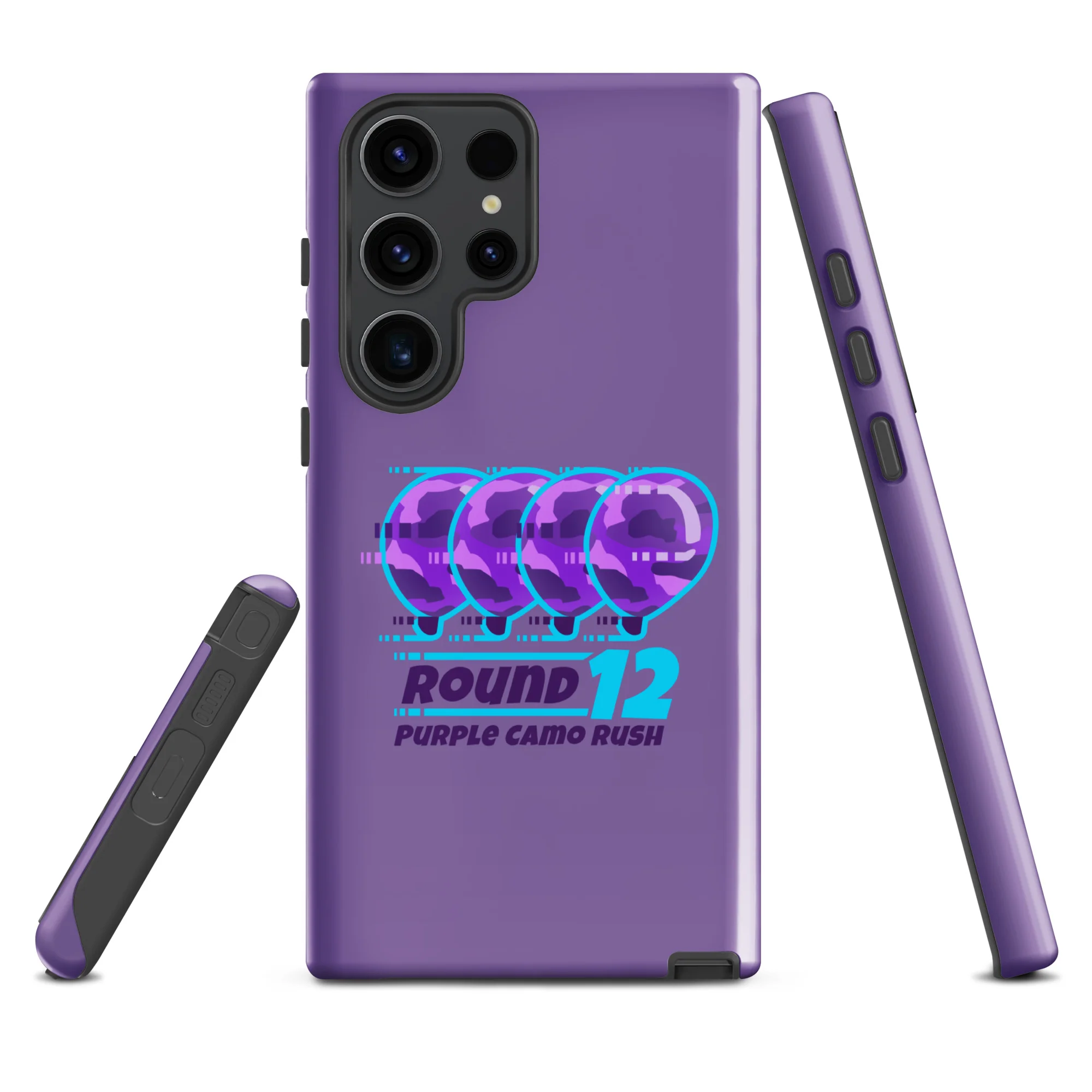 Purple Camo Rush Samsung® Case (Tough) - Image 34