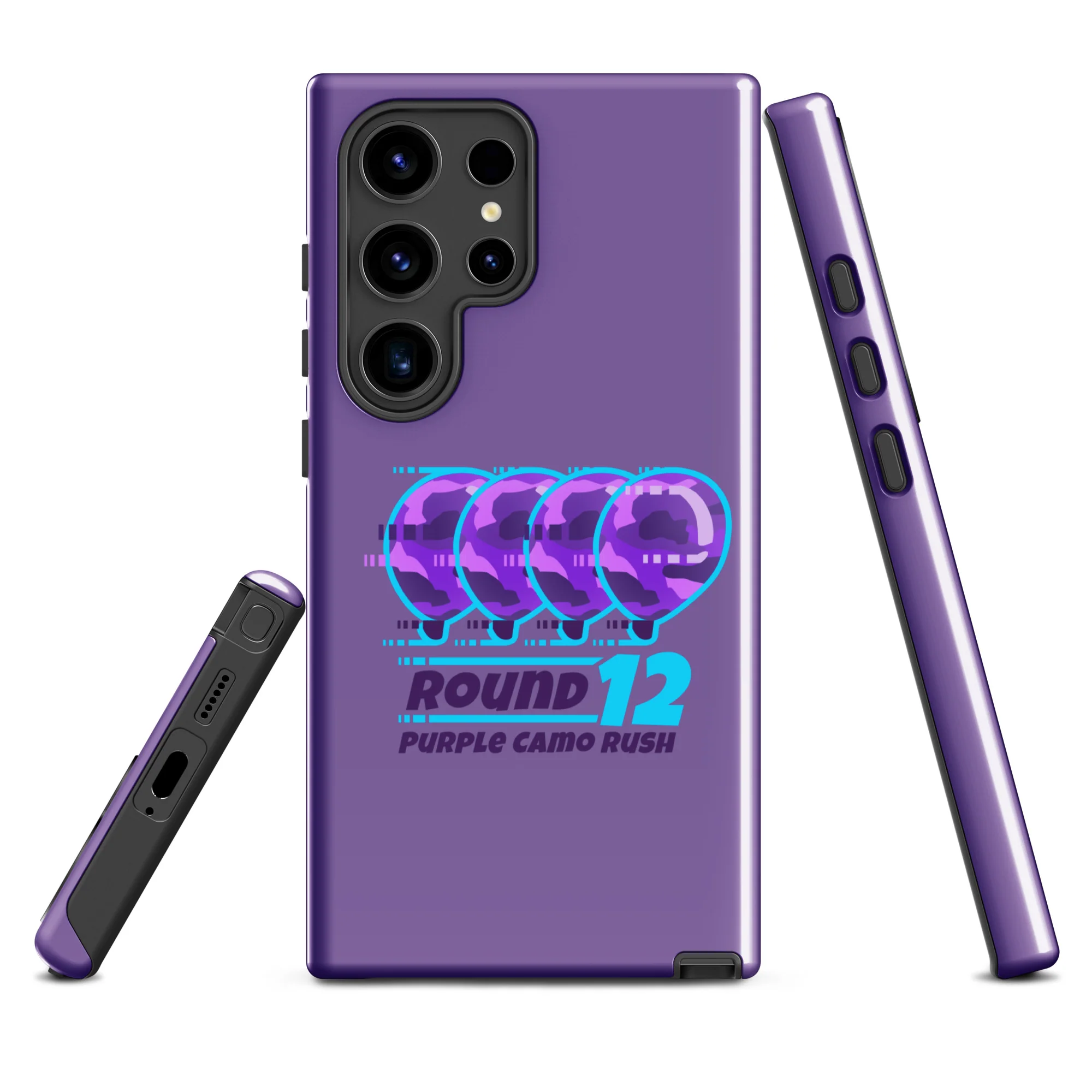 Purple Camo Rush Samsung® Case (Tough) - Image 35