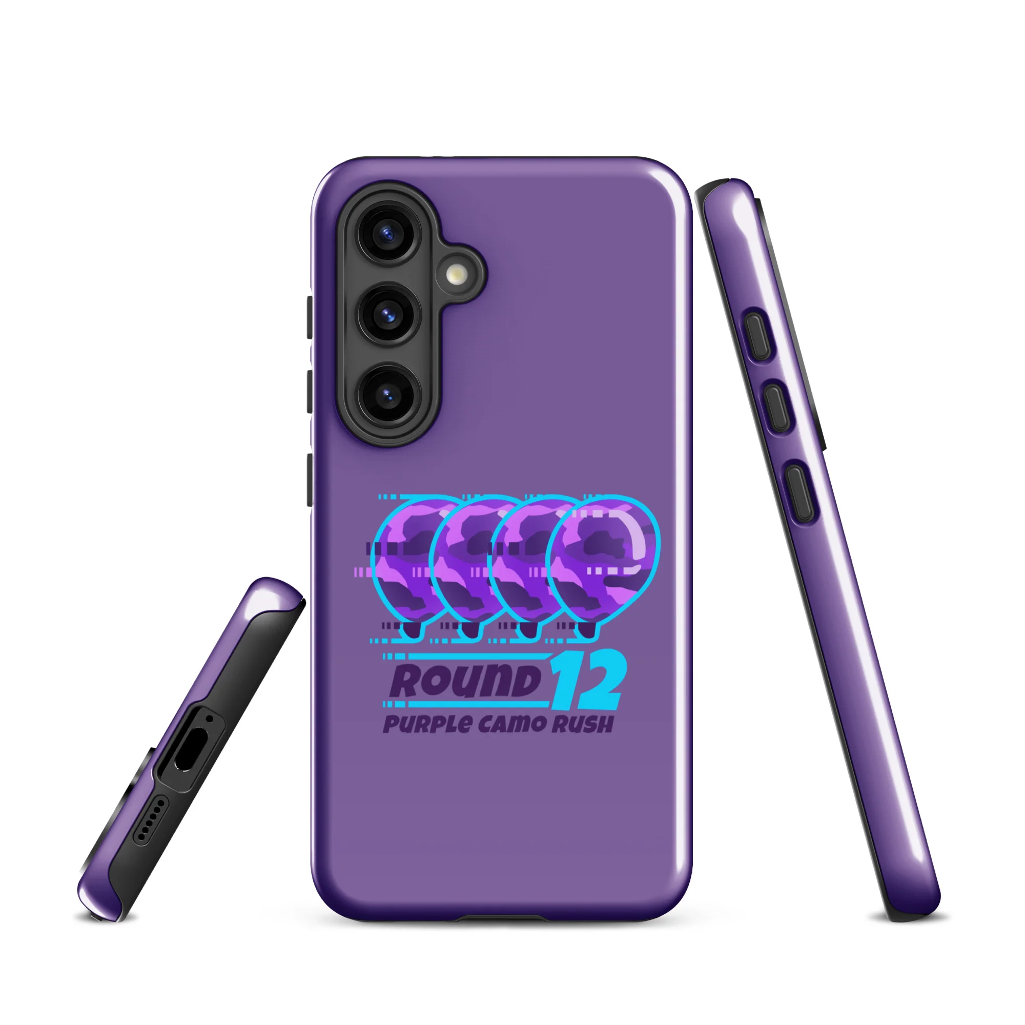 Purple Camo Rush Samsung® Case (Tough) - Image 36