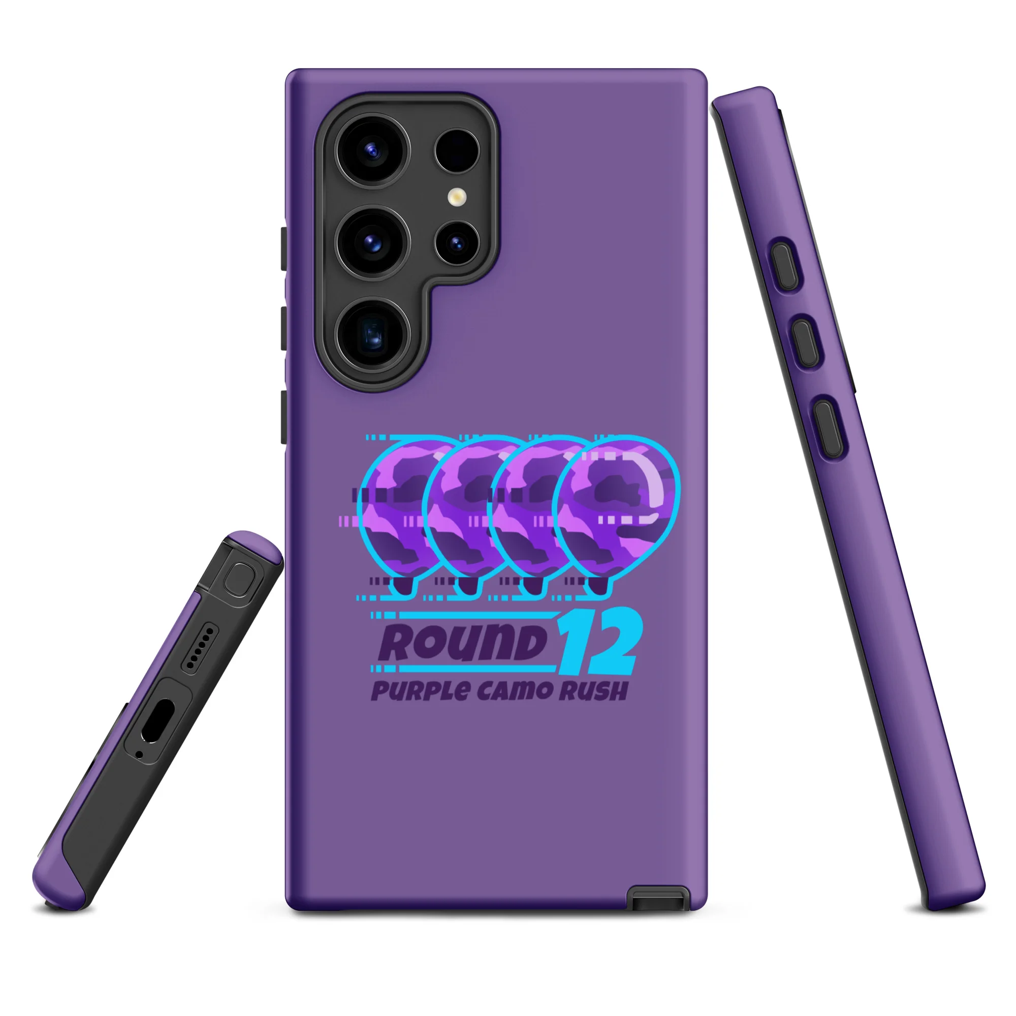 Purple Camo Rush Samsung® Case (Tough) - Image 40