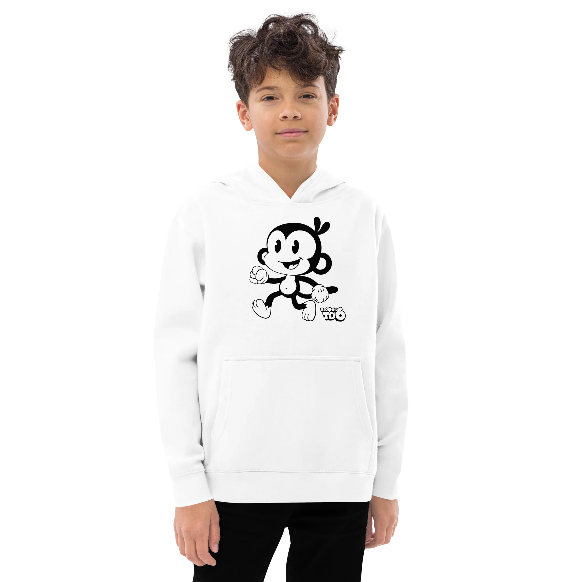 Retro Monkey Fleece Hoodie (Kids/Youth) - Image 5