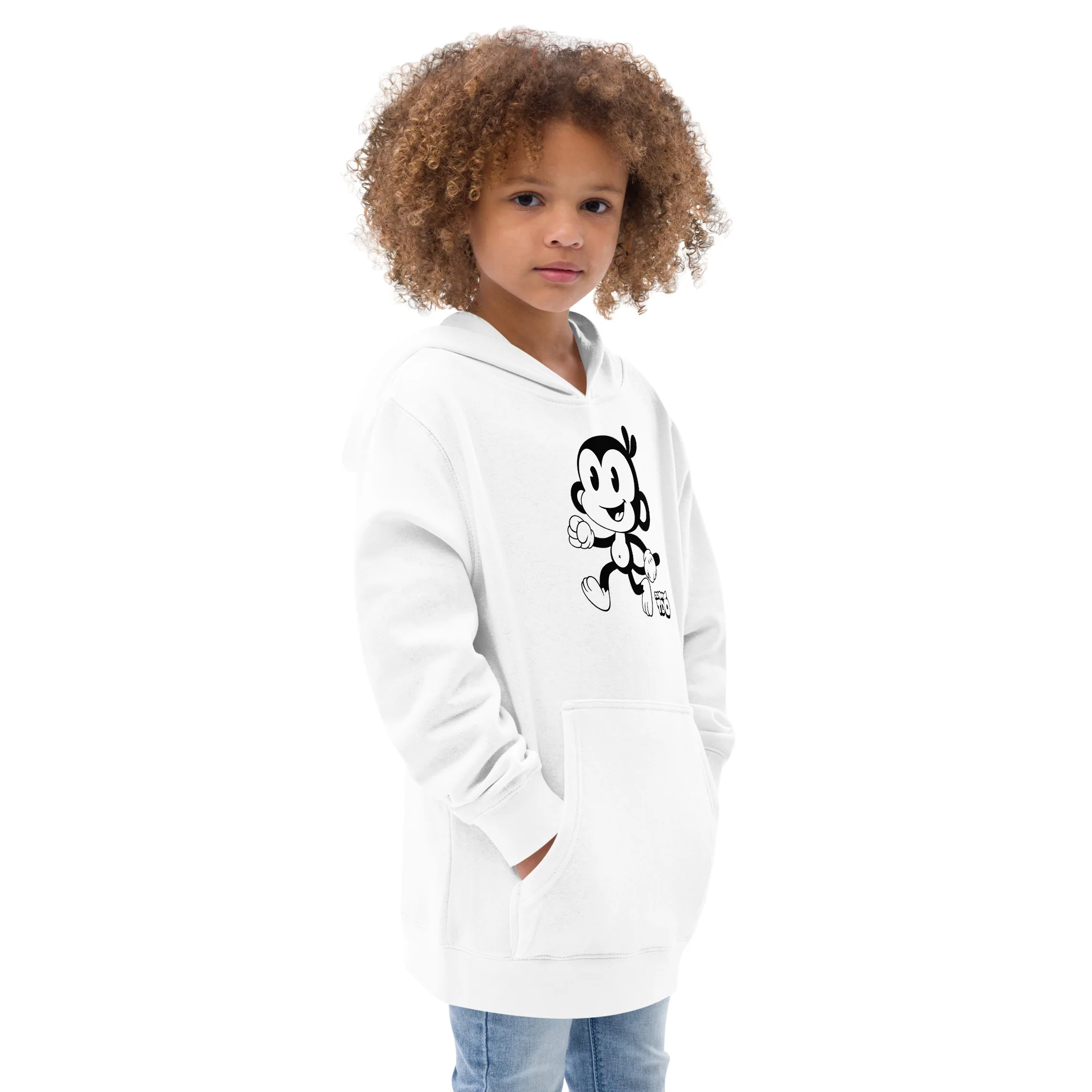 Retro Monkey Fleece Hoodie (Kids/Youth) - Image 7