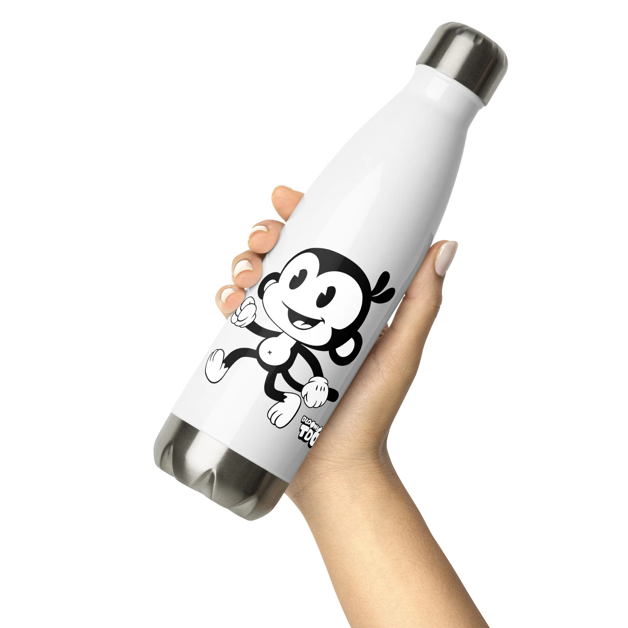 Retro Monkey Stainless Steel Water Bottle - Image 2