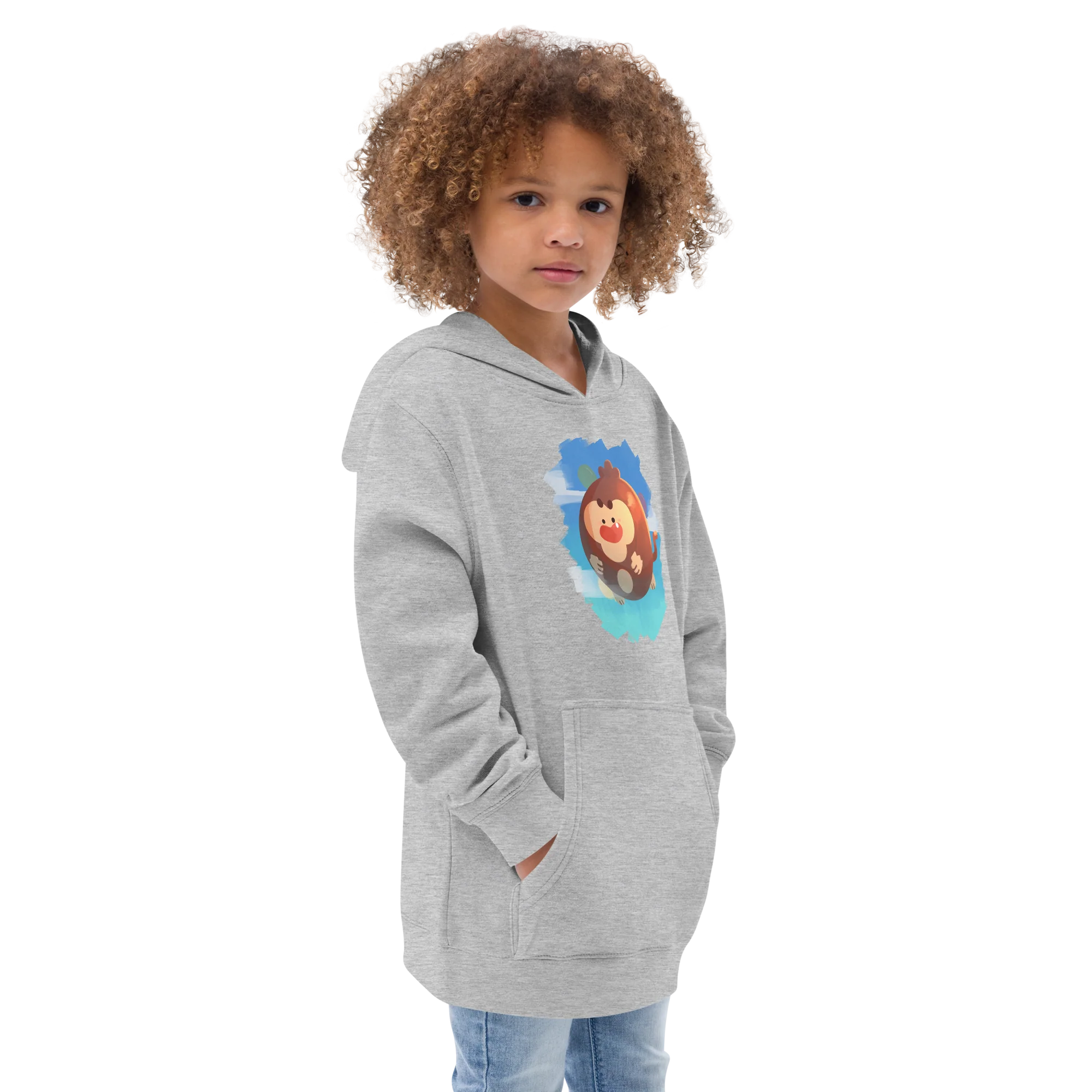 Round Monkey Fleece Hoodie (Kids/Youth) - Image 12