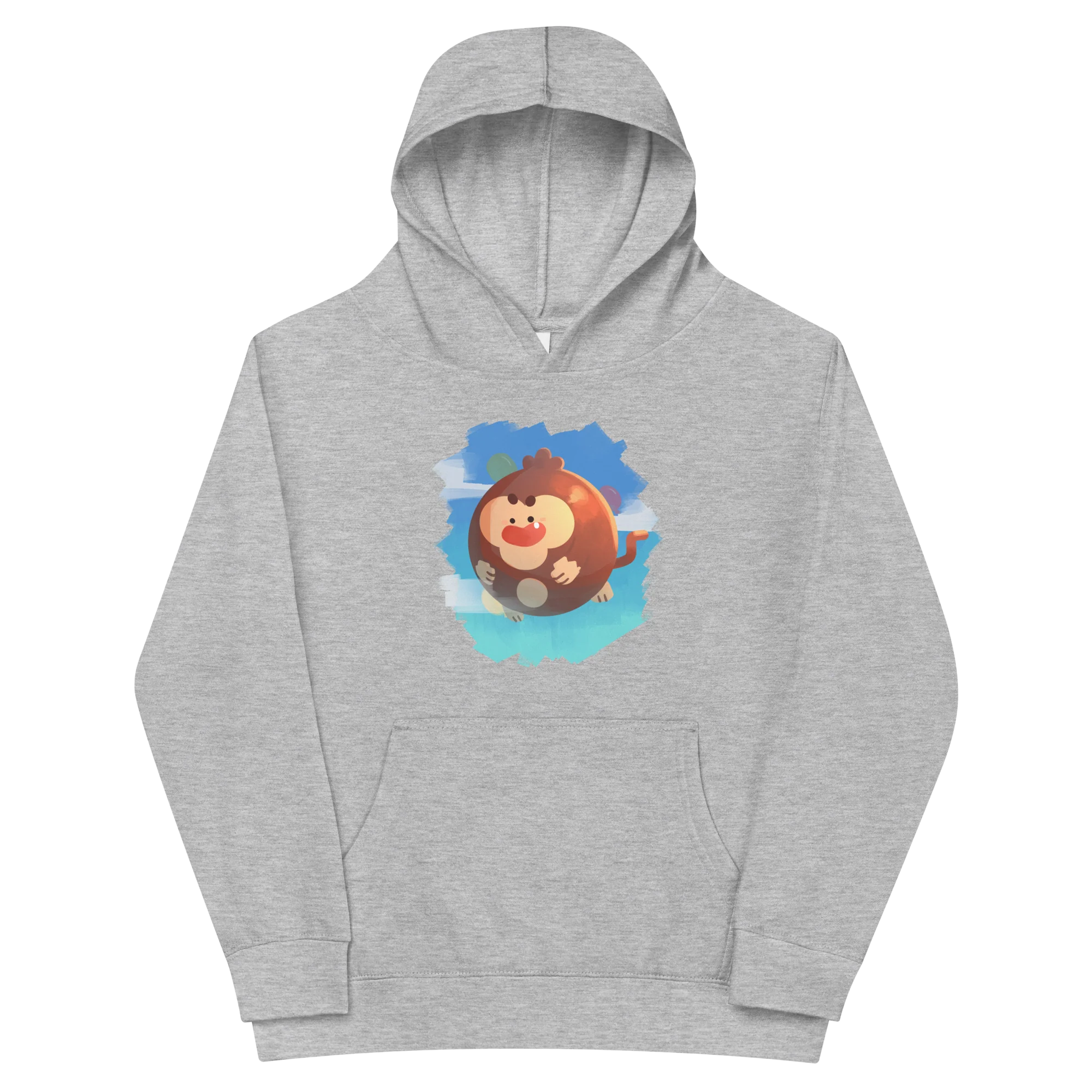 Round Monkey Fleece Hoodie (Kids/Youth) - Image 3