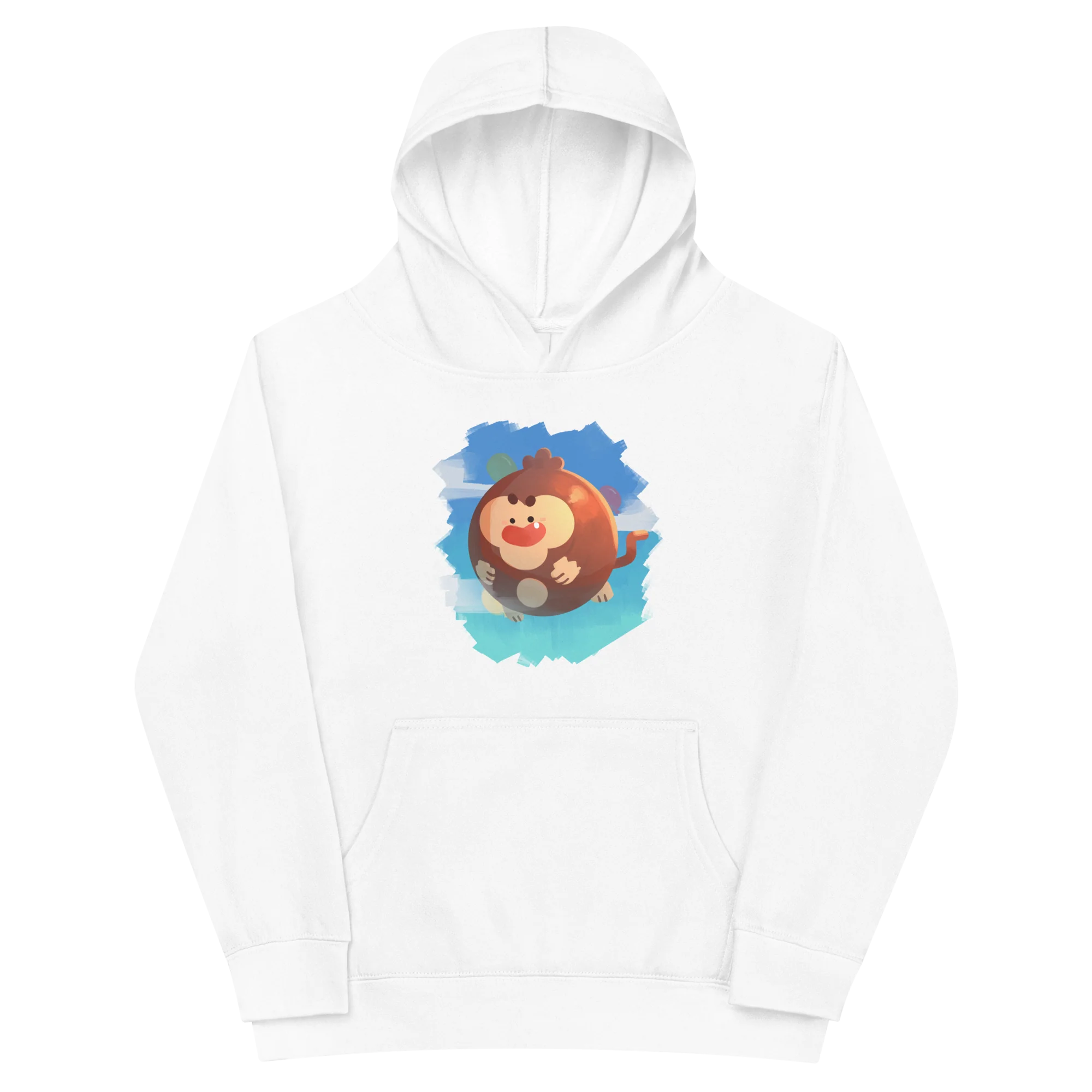 Round Monkey Fleece Hoodie (Kids/Youth) - Image 4