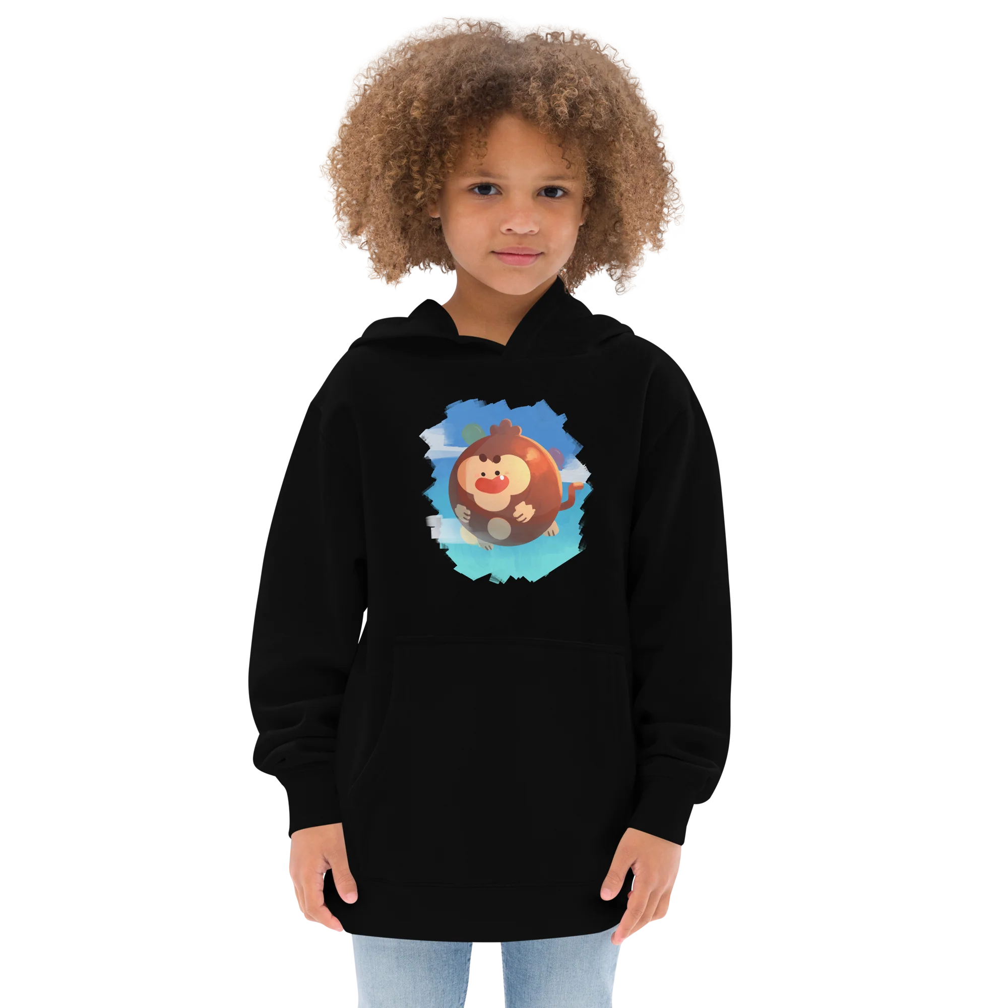 Round Monkey Fleece Hoodie (Kids/Youth) - Image 7