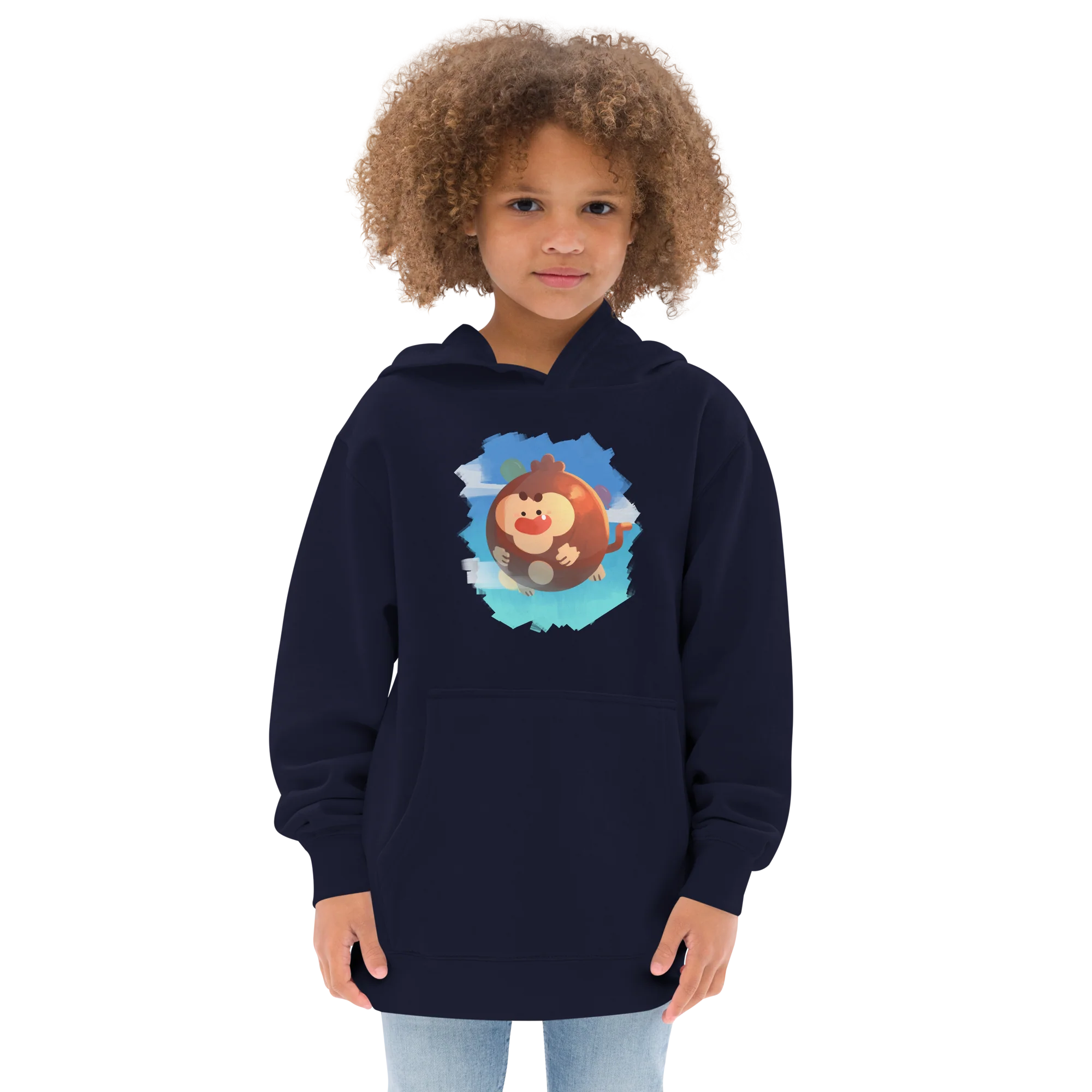 Round Monkey Fleece Hoodie (Kids/Youth) - Image 9