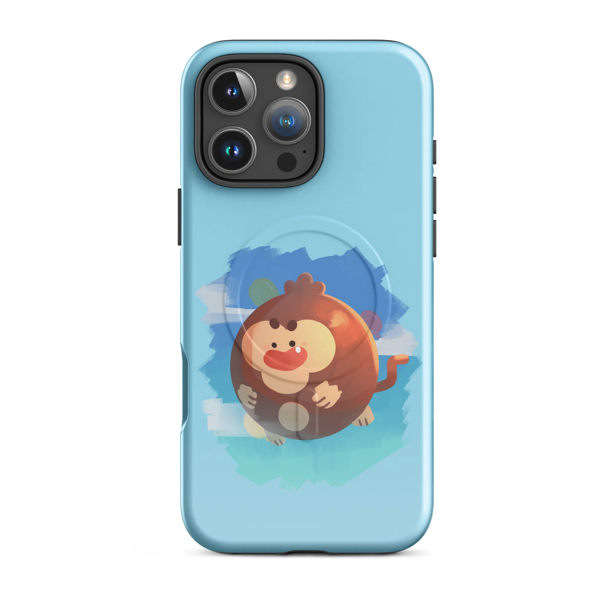 Round Monkey iPhone Case - MagSafe® (Tough) - Image 24