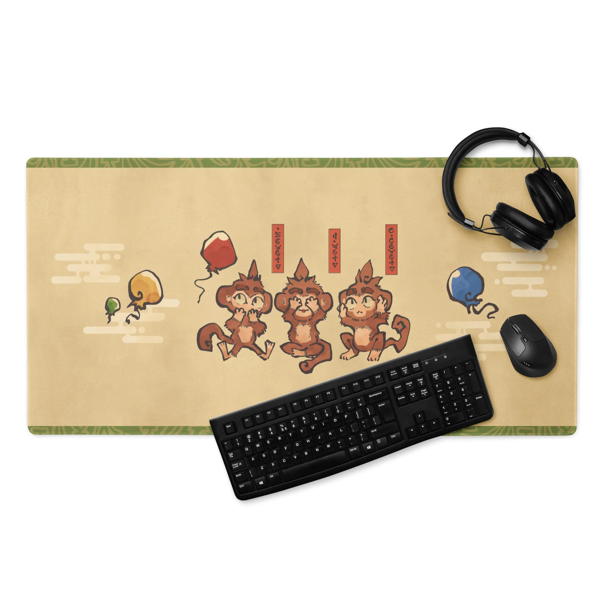 Three Wise Monkeys Desk Mat V.2 (90cm x 45cm) - Image 3