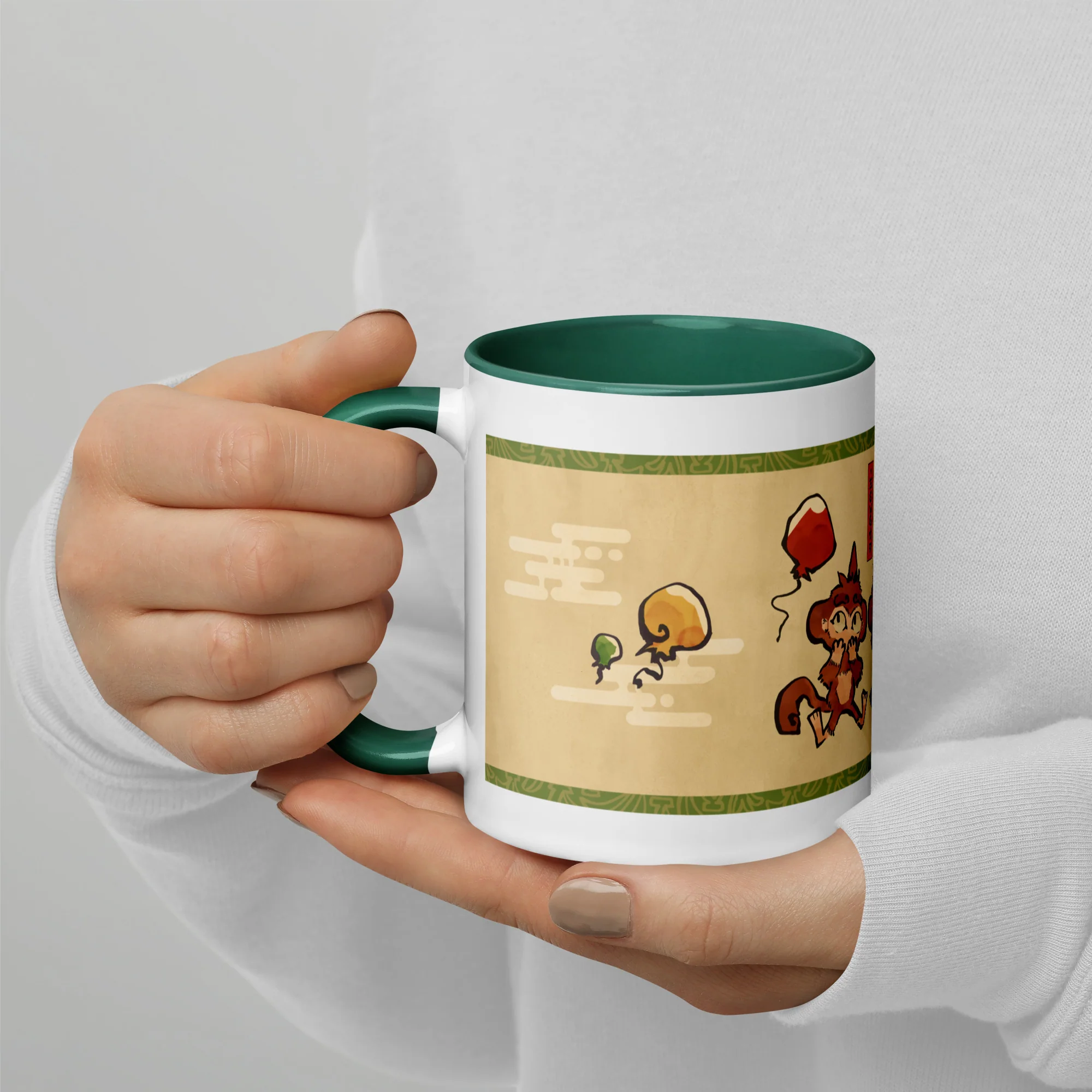Three Wise Monkeys | Mug with Color Inside - Image 3