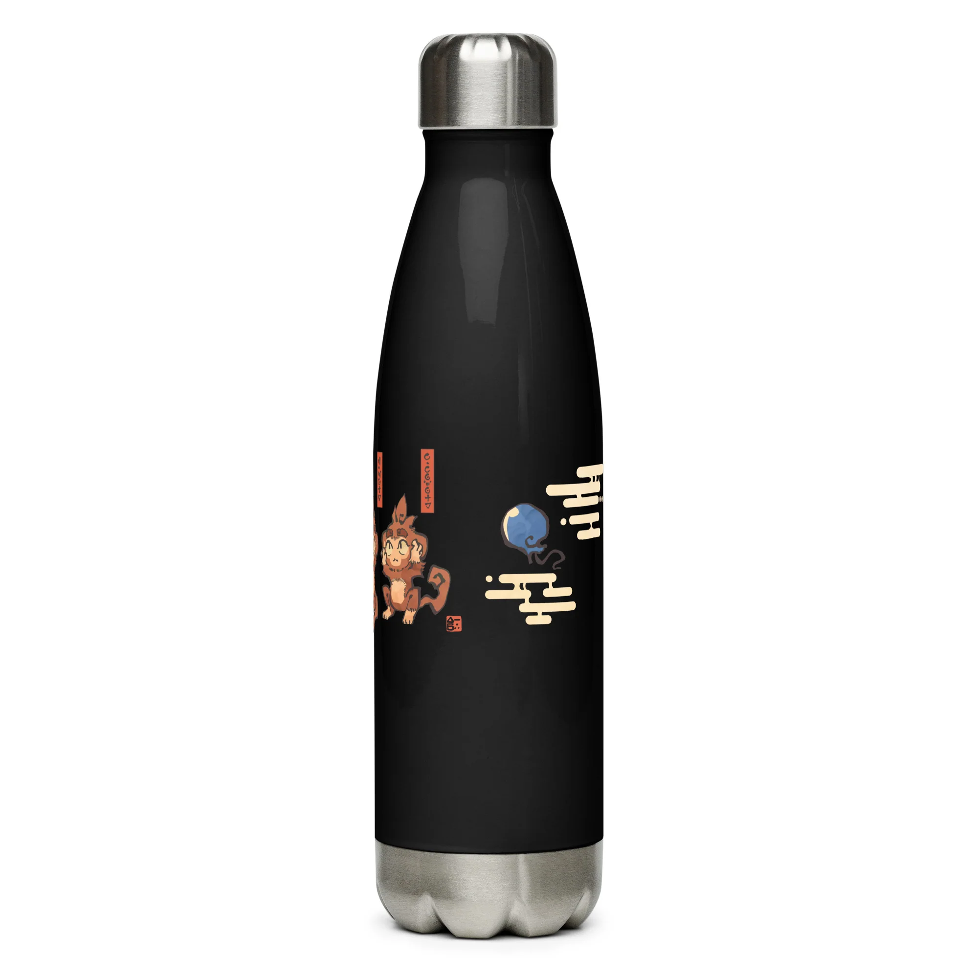 Three Wise Monkeys Stainless Steel Water Bottle - Image 10