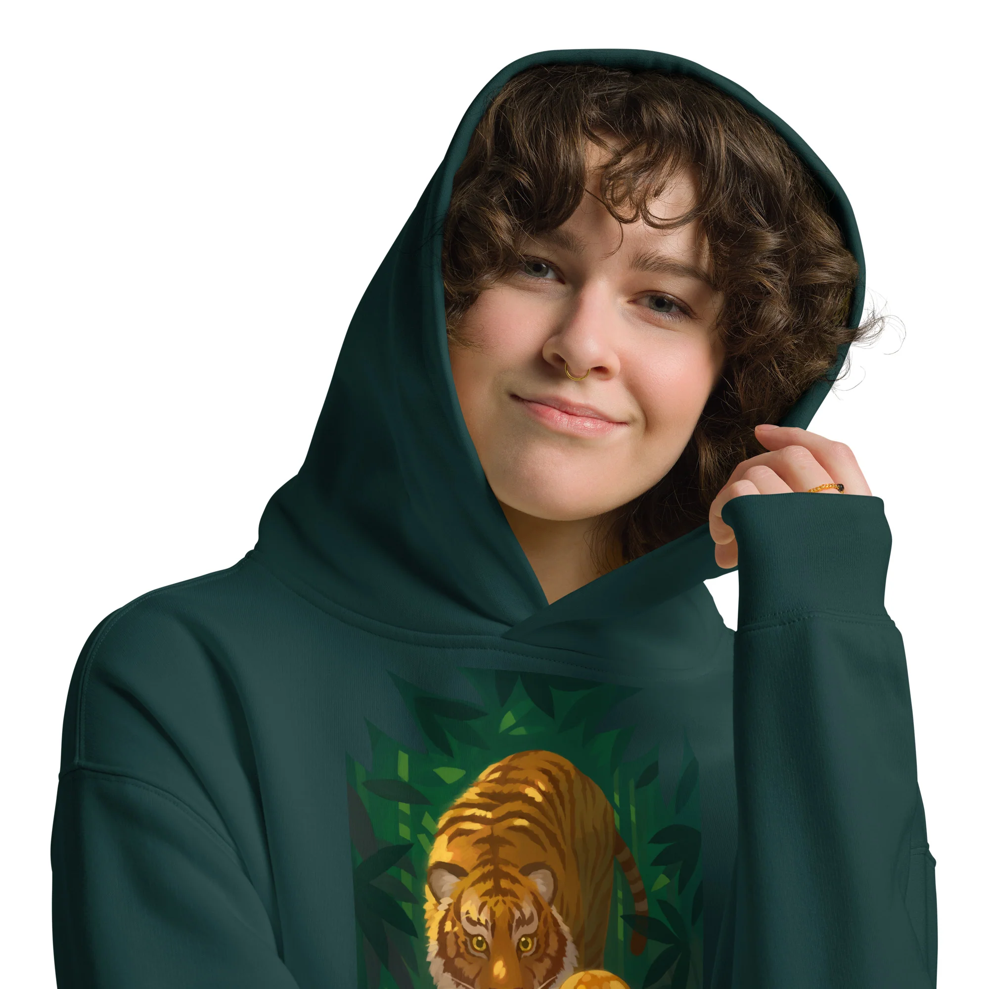 Tiger and Psi Premium Oversized Hoodie (Unisex) - Image 2