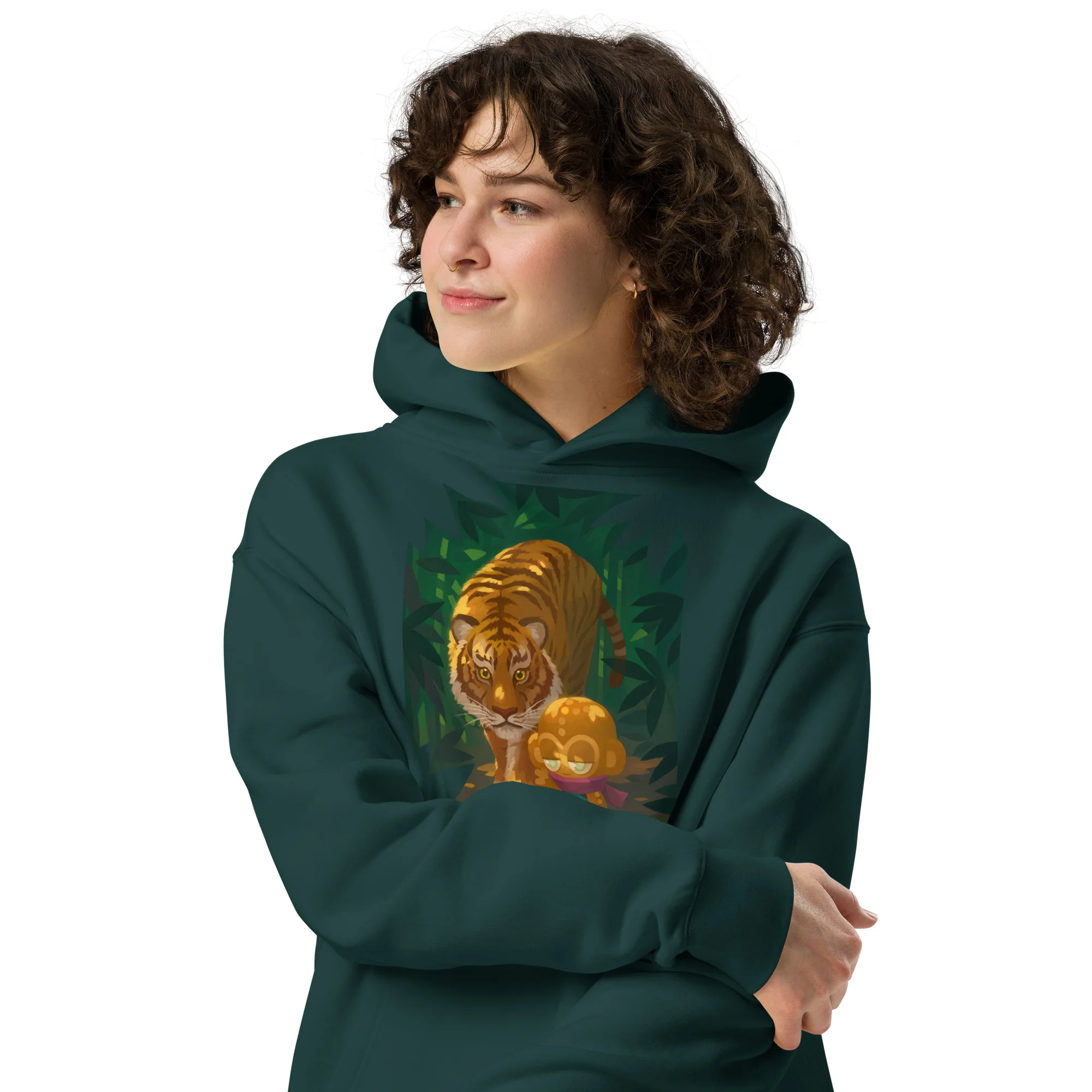 Tiger and Psi Premium Oversized Hoodie (Unisex) - Image 3