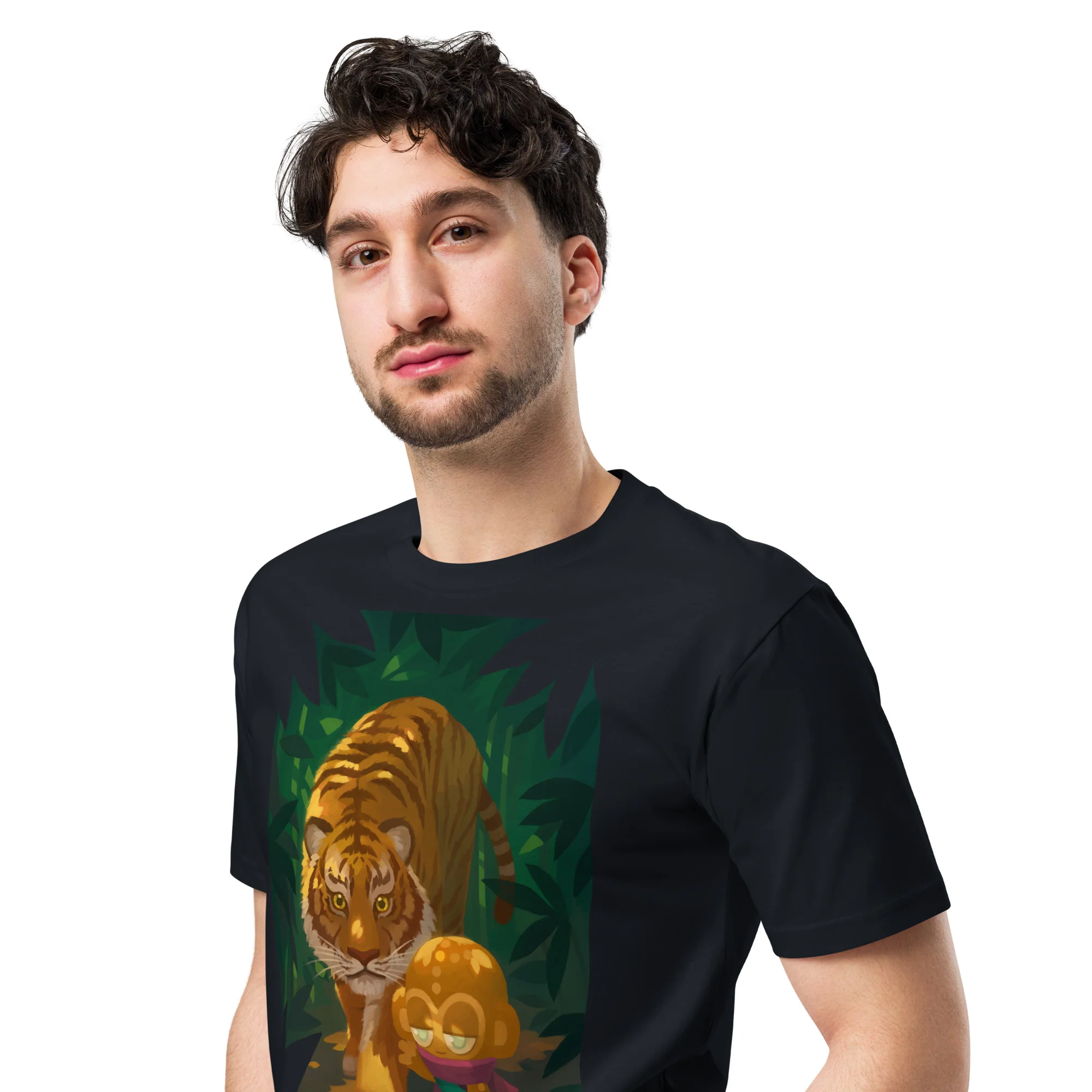Tiger And Psi Premium Shirt (Unisex) - Image 2