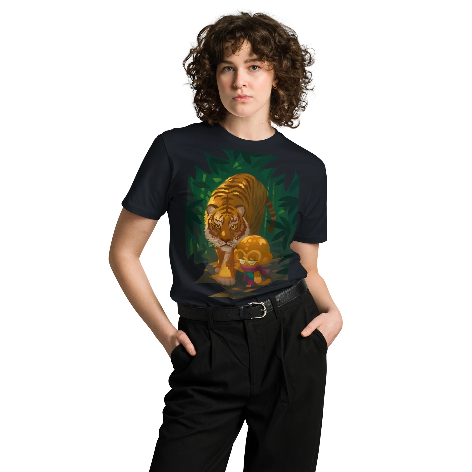 Tiger And Psi Premium Shirt (Unisex) - Image 3