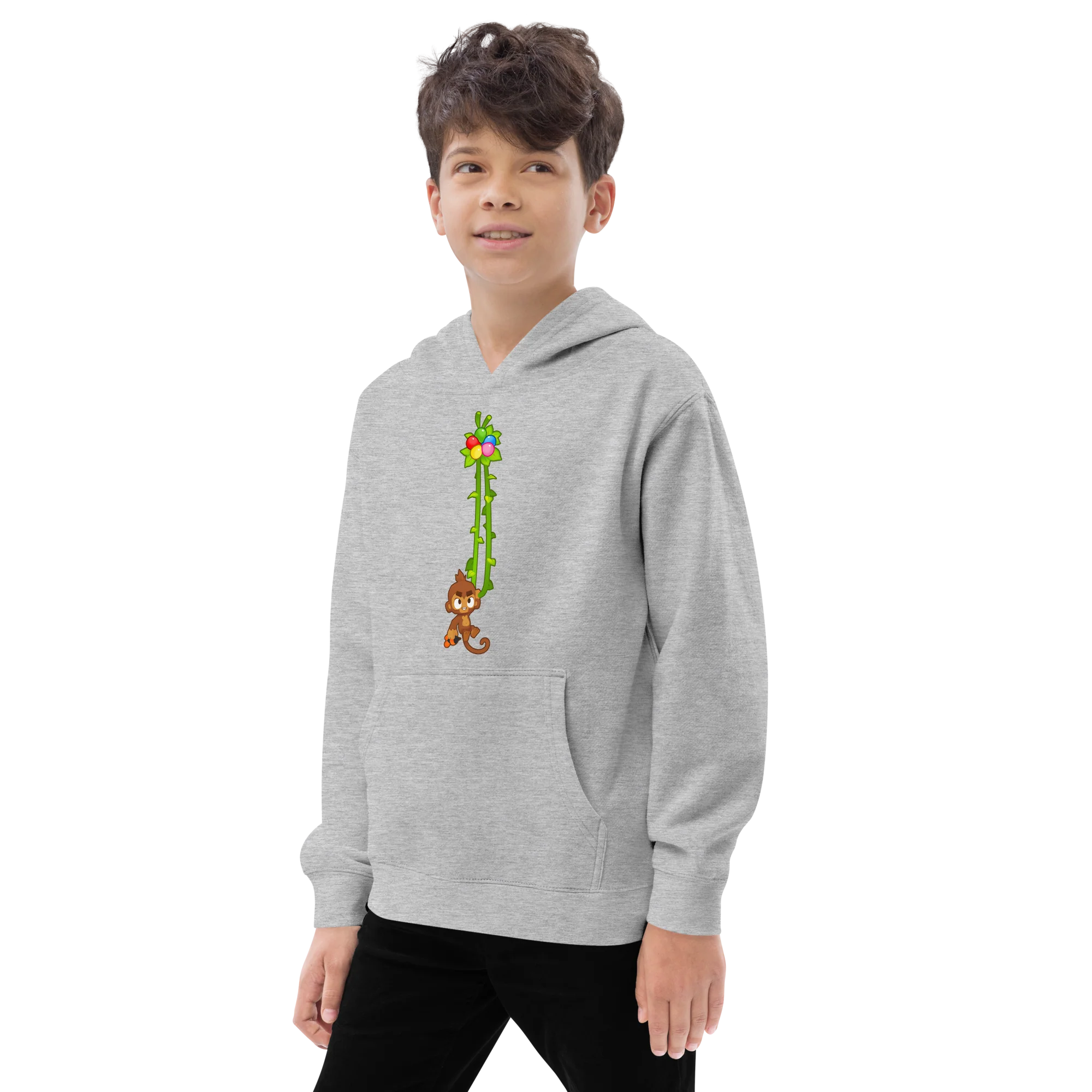 Vine Monkey Fleece Hoodie (Kids/Youth) - Image 3