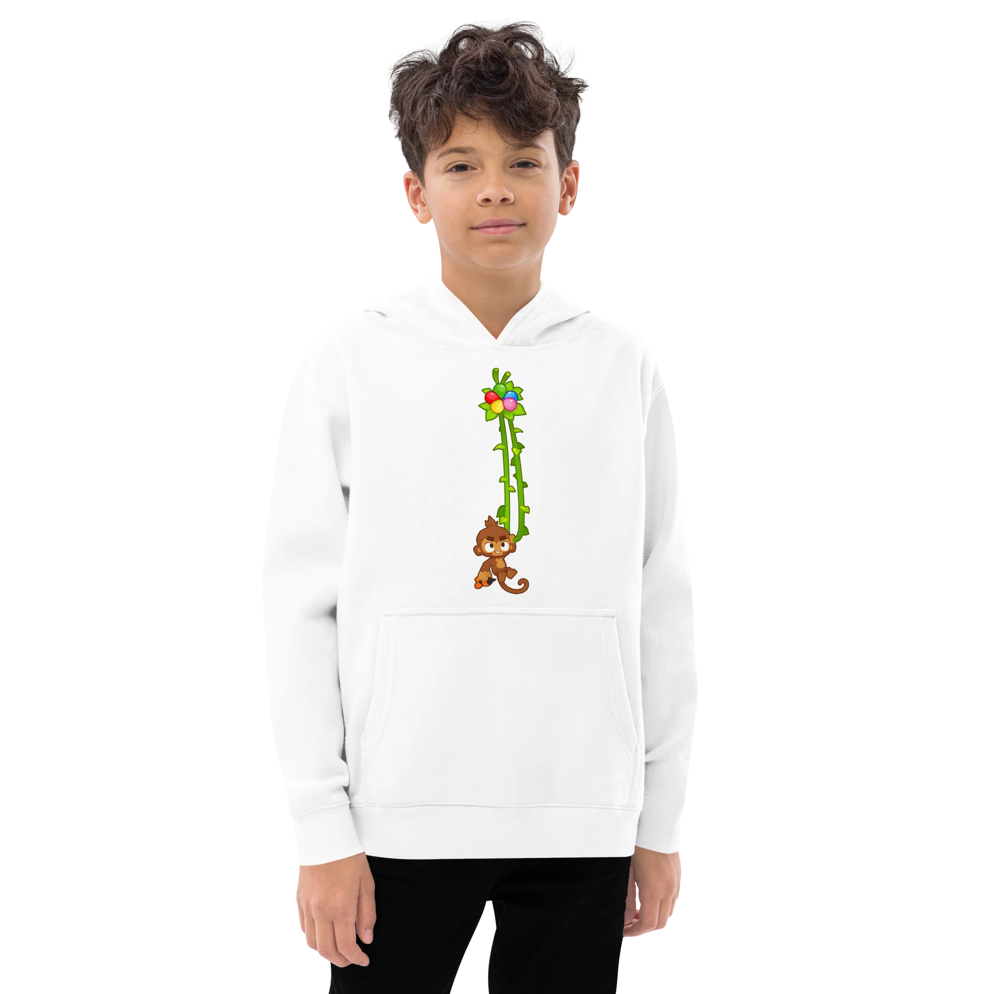Vine Monkey Fleece Hoodie (Kids/Youth) - Image 4
