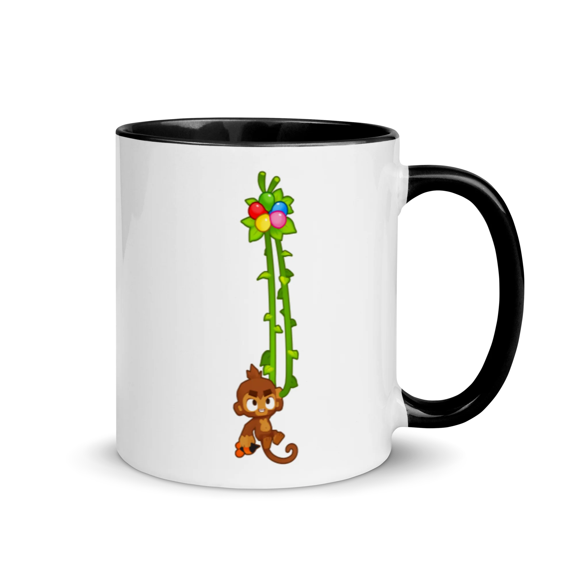 Vine Monkey Mug with Color Inside - Image 2