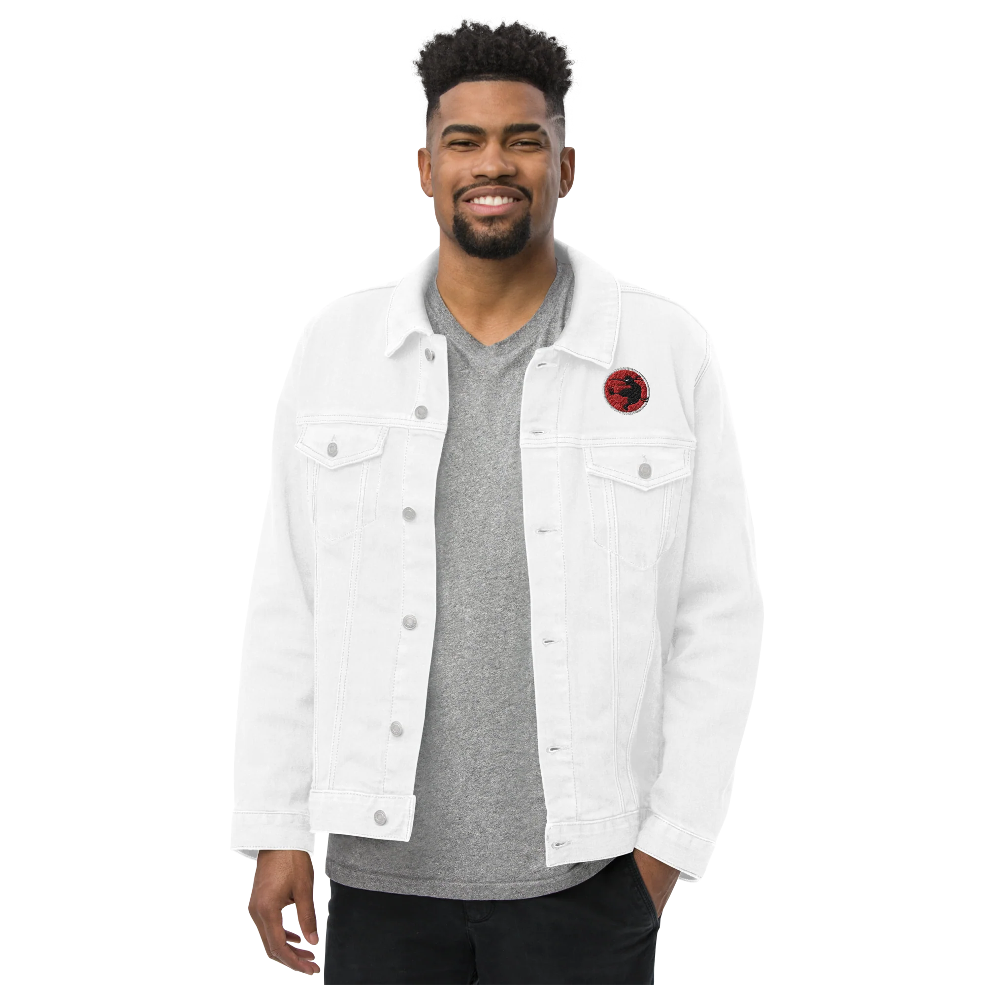 ZOMG Bomb Unisex Denim Jacket - Image 11