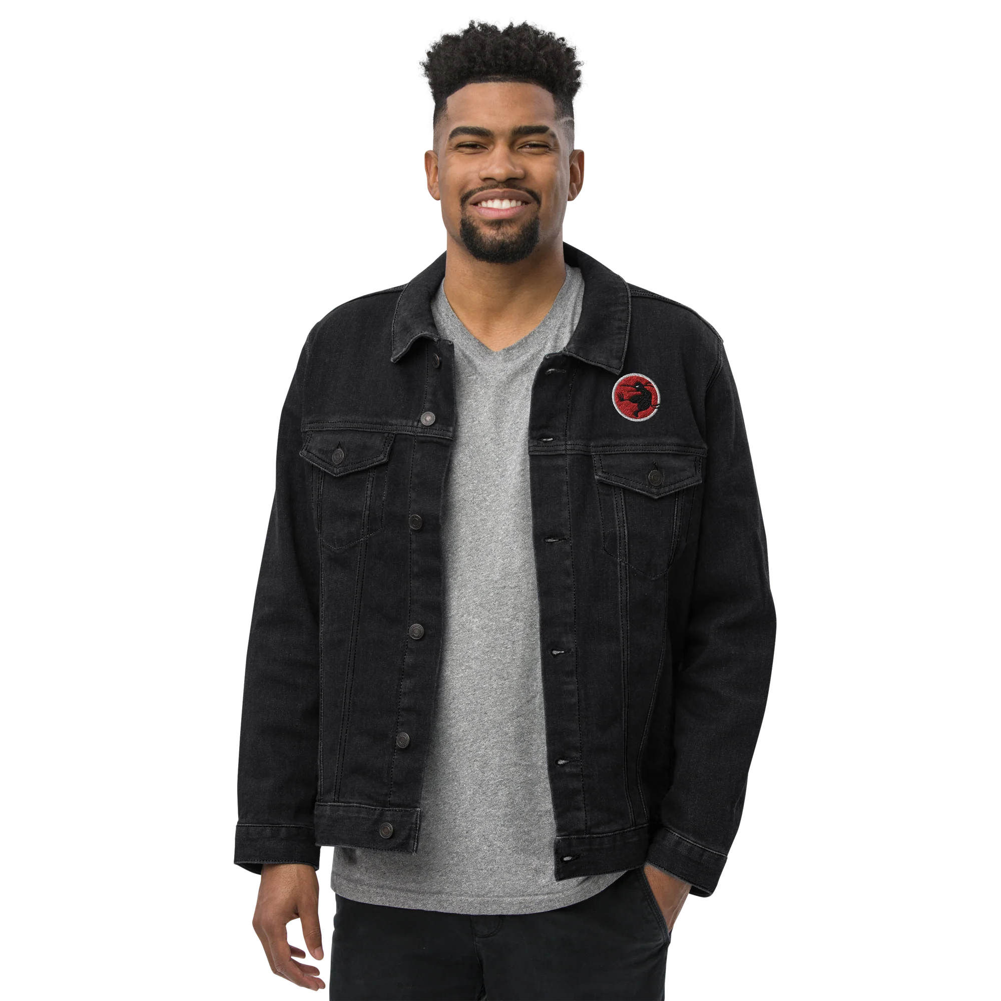 ZOMG Bomb Unisex Denim Jacket - Image 5