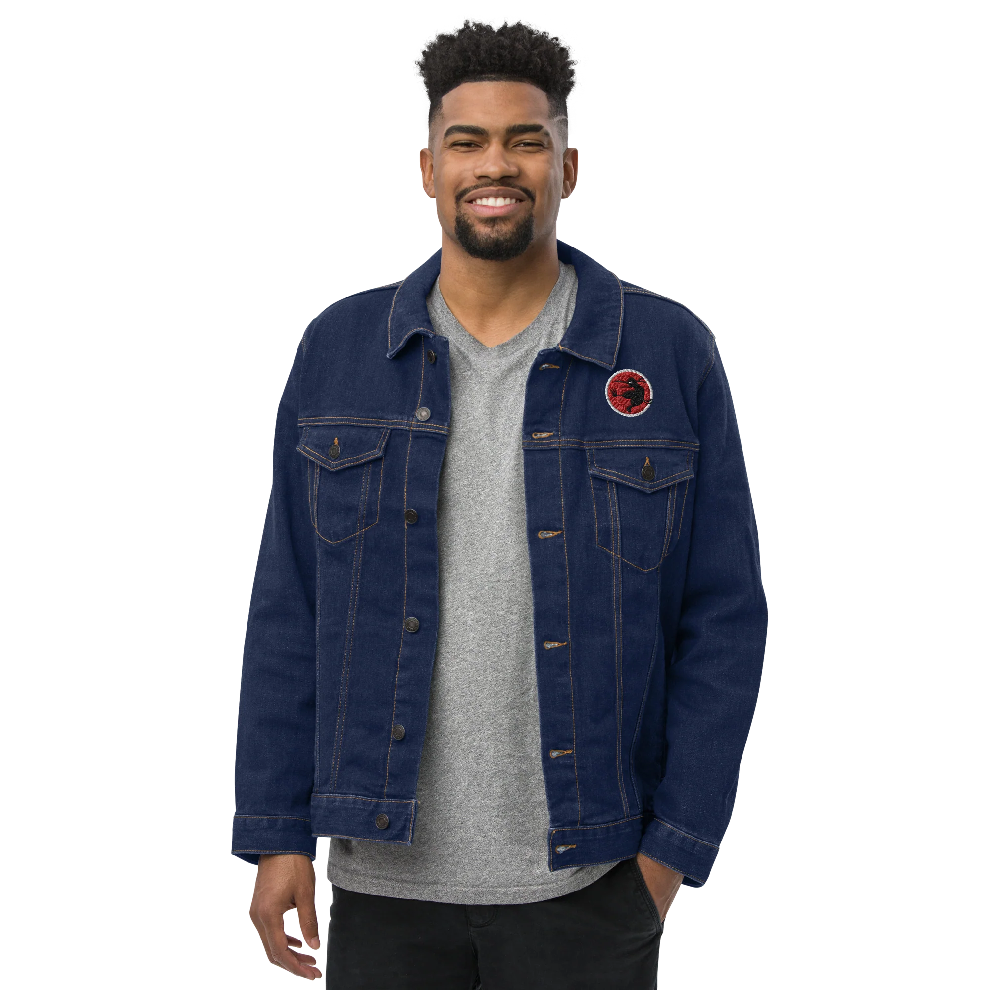 ZOMG Bomb Unisex Denim Jacket - Image 8